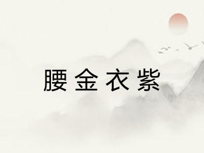 腰金衣紫