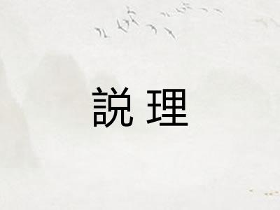 説理