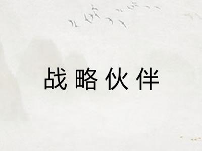 战略伙伴