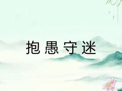 抱愚守迷