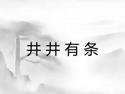 井井有条