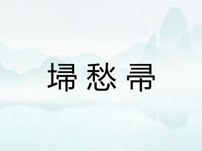 埽愁帚