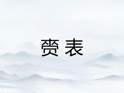 赍表