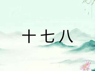 十七八