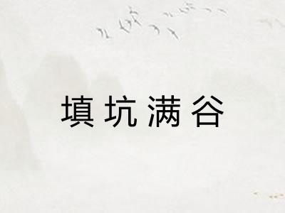 填坑满谷