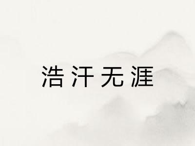 浩汗无涯