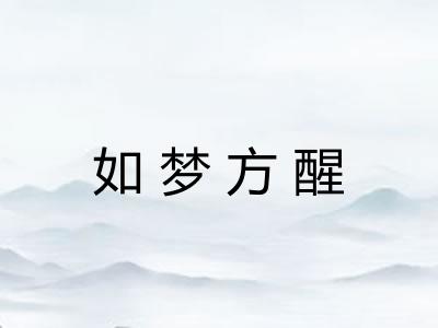 如梦方醒