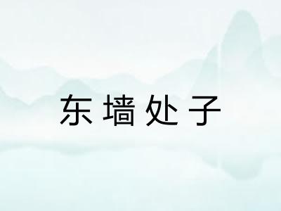 东墙处子