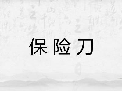 保险刀