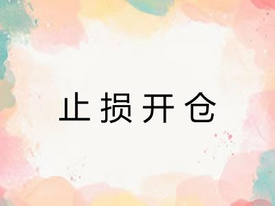 止损开仓