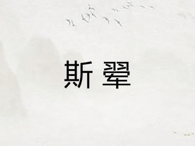 斯翚