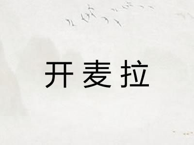 开麦拉