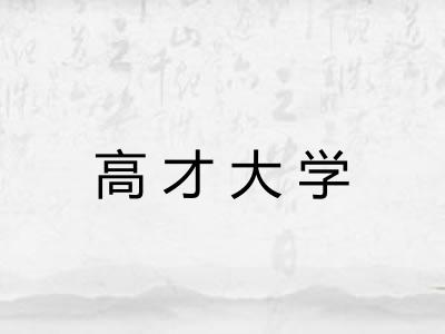 高才大学