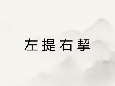 左提右挈