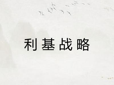利基战略