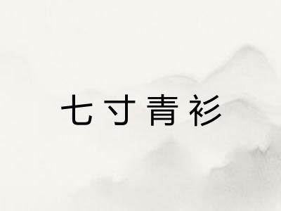 七寸青衫