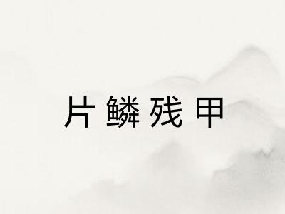 片鳞残甲