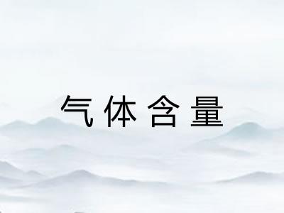气体含量