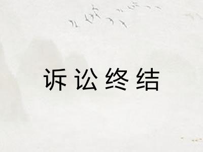 诉讼终结