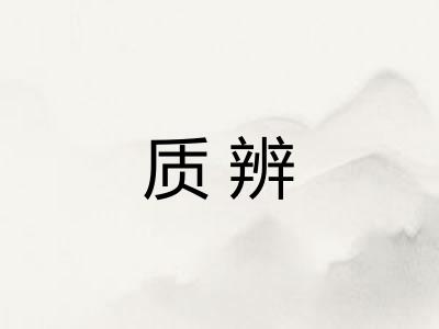 质辨