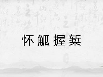 怀觚握椠