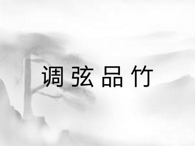 调弦品竹