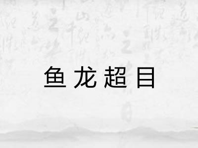 鱼龙超目