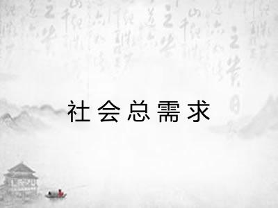 社会总需求