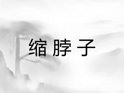 缩脖子