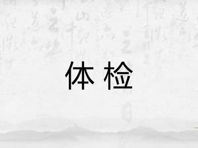 体检