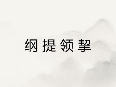 纲提领挈