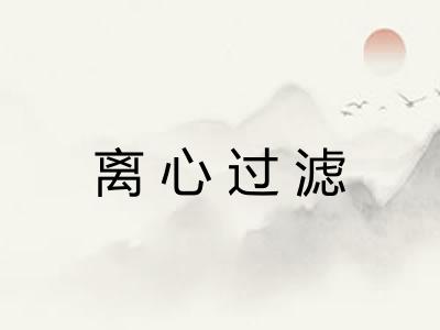 离心过滤