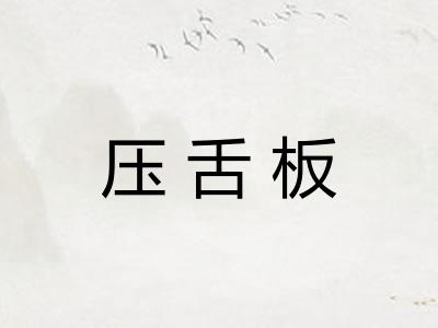 压舌板