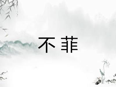 不菲