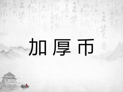加厚币