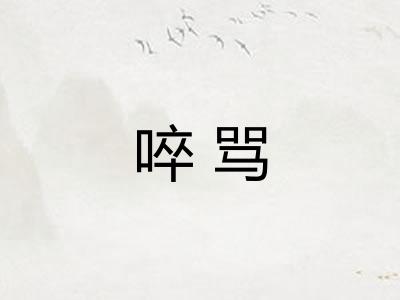 啐骂