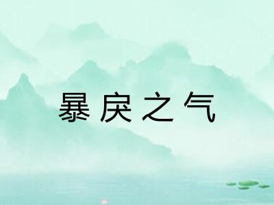 暴戾之气