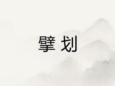 擘划