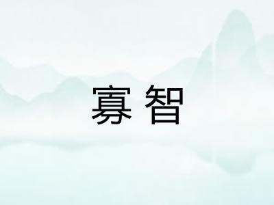 寡智