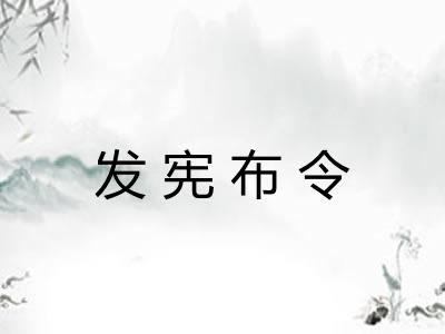 发宪布令