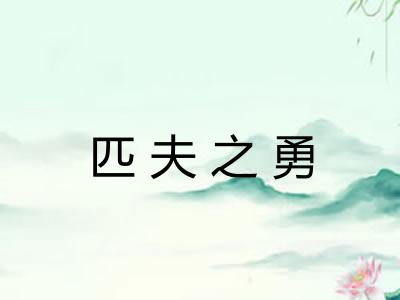 匹夫之勇