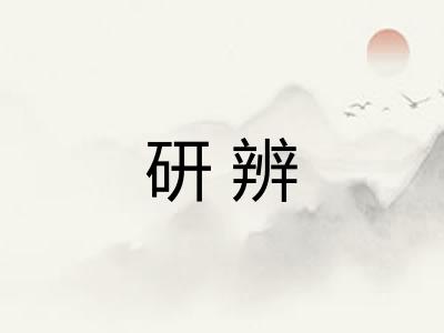 研辨