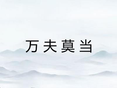 万夫莫当