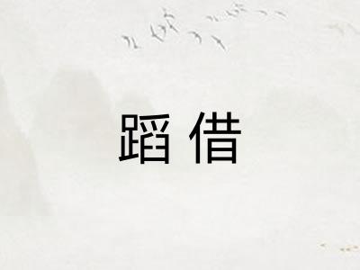 蹈借