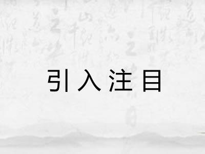 引入注目