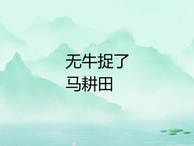 无牛捉了马耕田