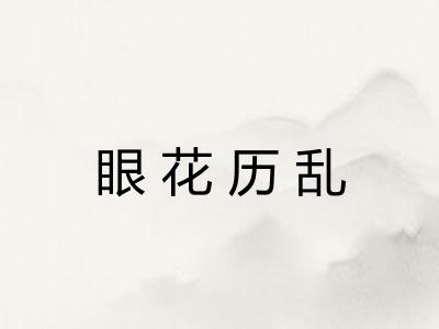 眼花历乱