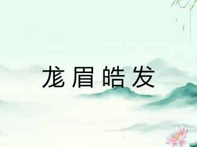 尨眉皓发