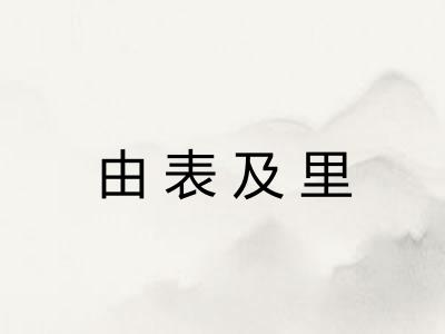 由表及里