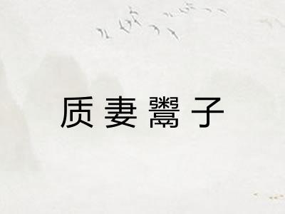 质妻鬻子